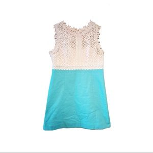 Lily Pulitzer Blue & White Lace Mid Dress
